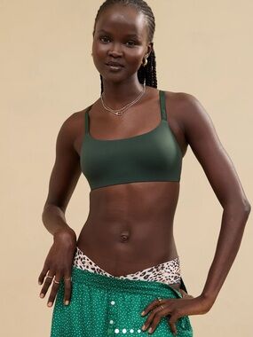NWT Aerie SMOOTHEZ Bra-ish Wireless Bralette Bra Mystic Green Size X-Large